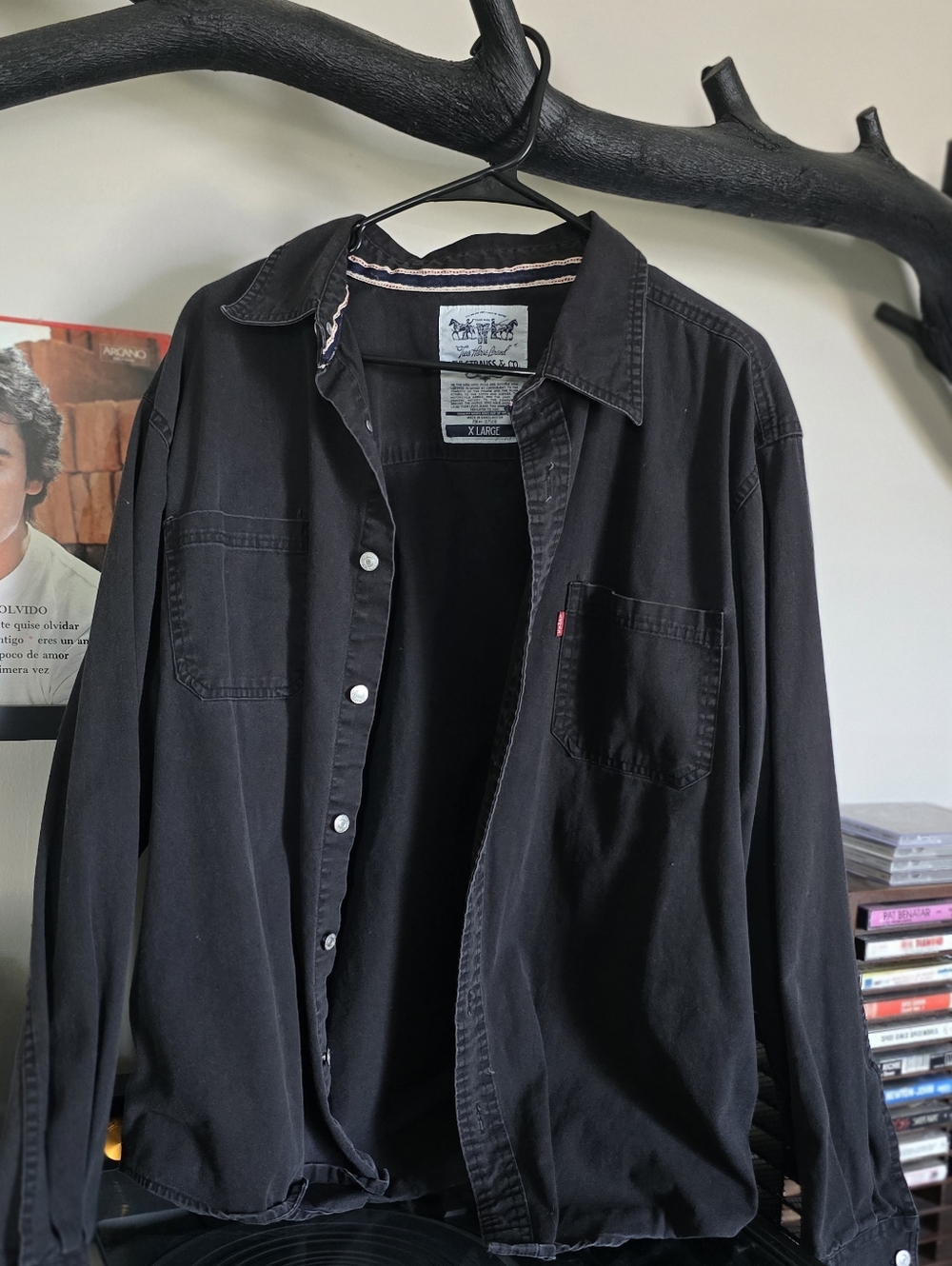LEVIS Black Button-Up Shirt Jacket